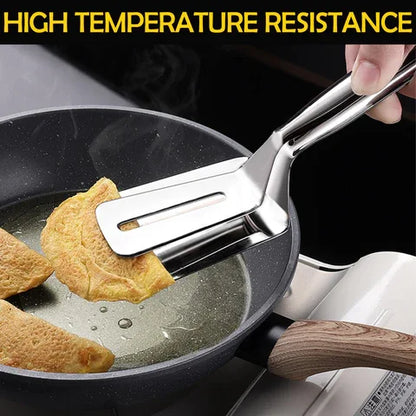 Stainless steel 3-in-1 spatula tongs