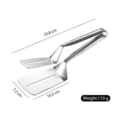 Stainless steel 3-in-1 spatula tongs