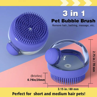 Dog massage shampoo brush