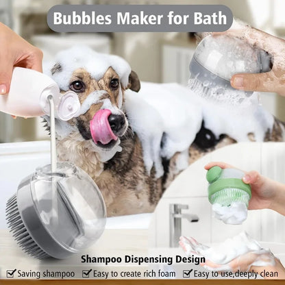 Dog massage shampoo brush