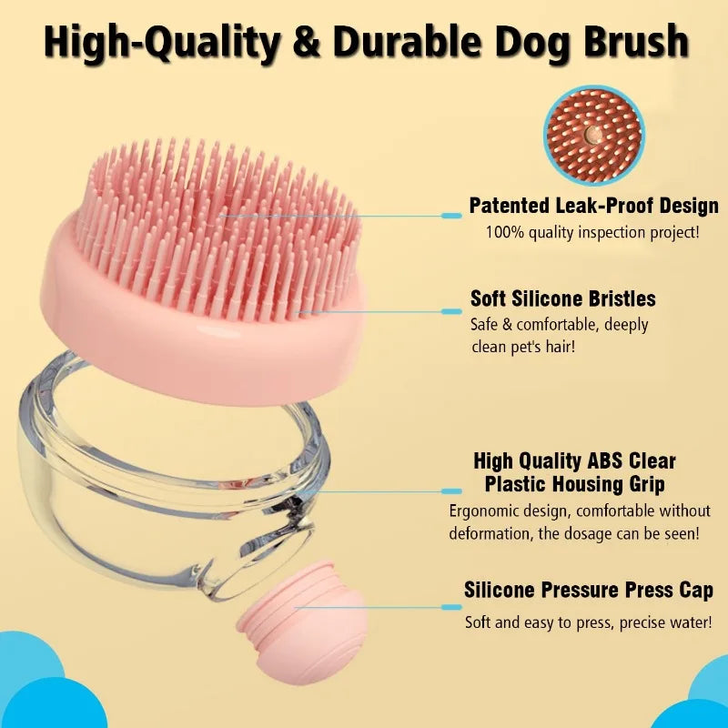 Dog massage shampoo brush