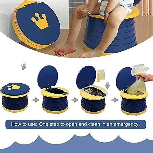 2-in-1 Portable Folding Potty Chair for Kids