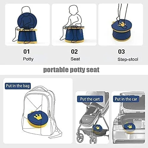 2-in-1 Portable Folding Potty Chair for Kids