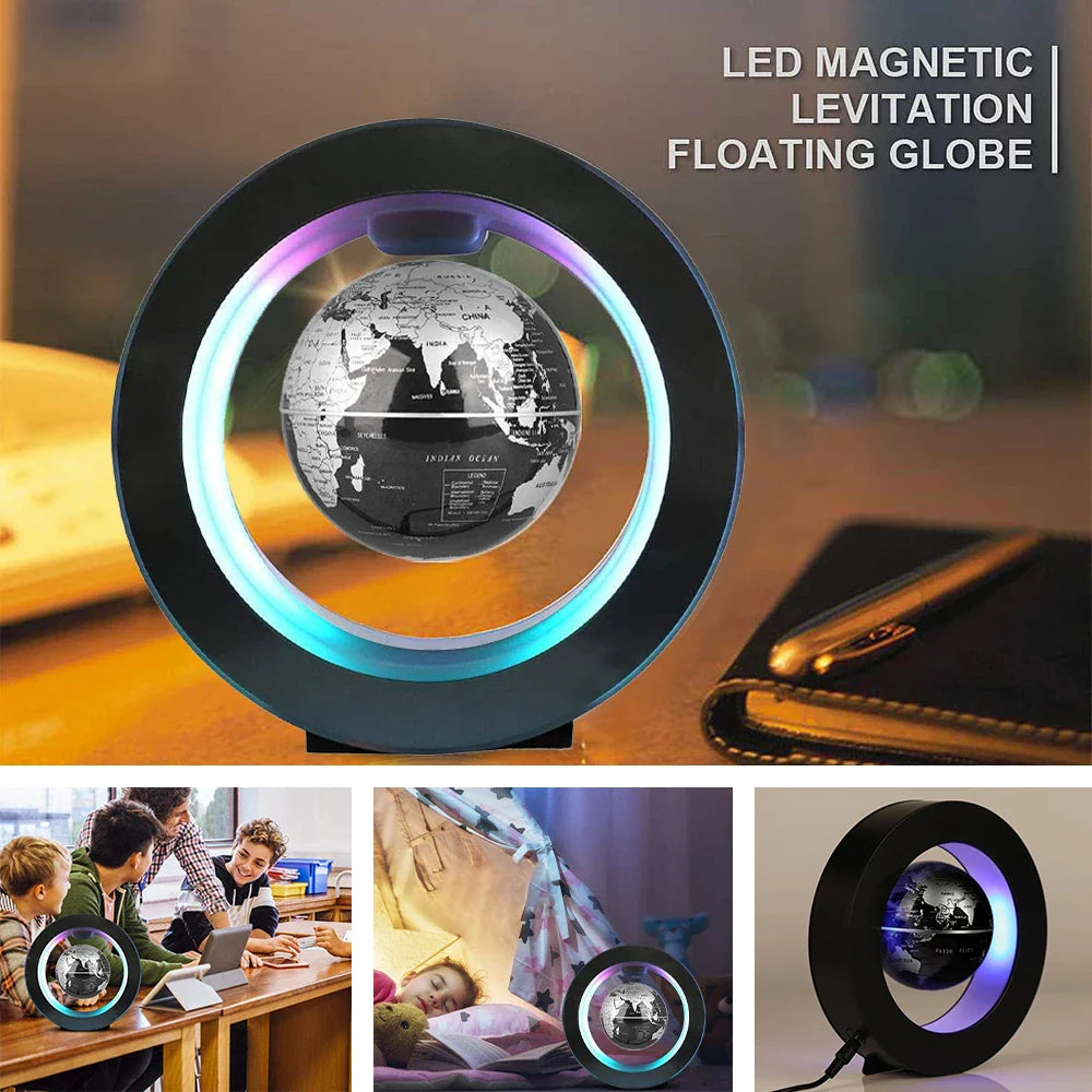 Levitating Globe with LED Light – Educational and Decorative Gadget