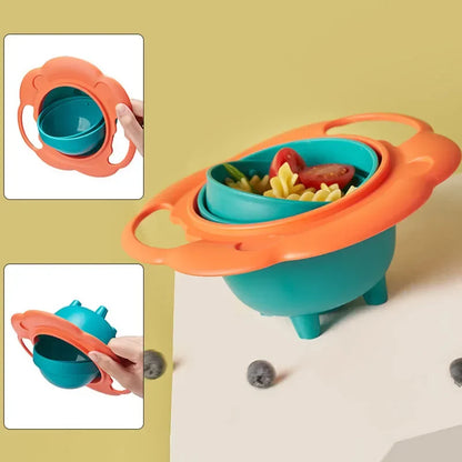 Spill-Proof: The Ultimate 360° Rotating Bowl!