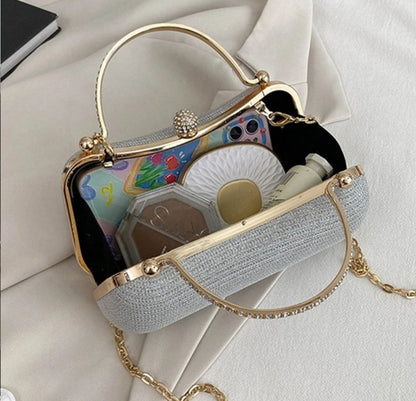 Evening bag with gemstones