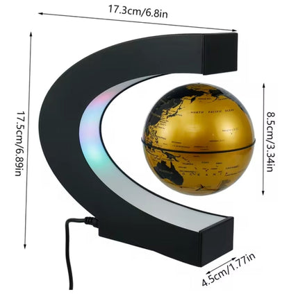 Levitating Globe with LED Light – Educational and Decorative Gadget