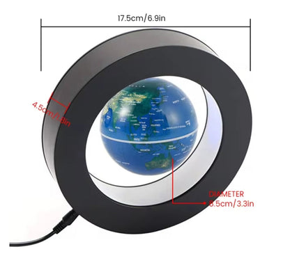 Levitating Globe with LED Light – Educational and Decorative Gadget