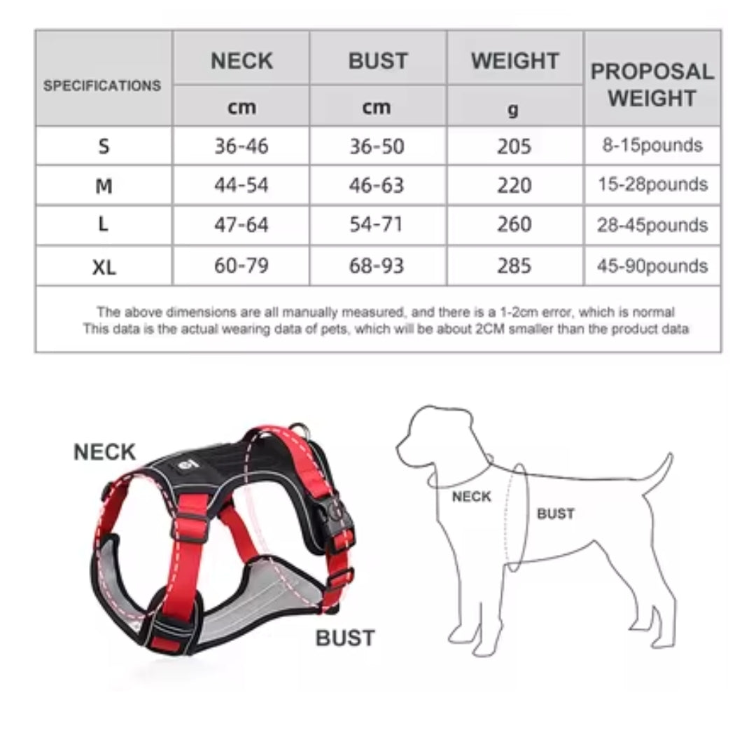 Comfortable and Durable Reflective Dog Harnesses