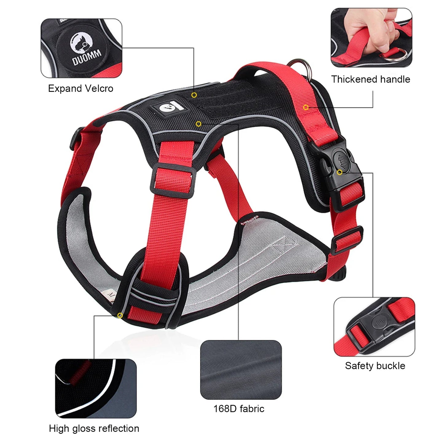 Comfortable and Durable Reflective Dog Harnesses