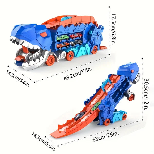 Neu eingetroffen! Dinosaurier-Rennwagen zum Zusammenklappen